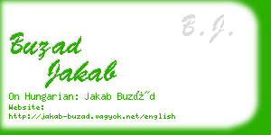 buzad jakab business card